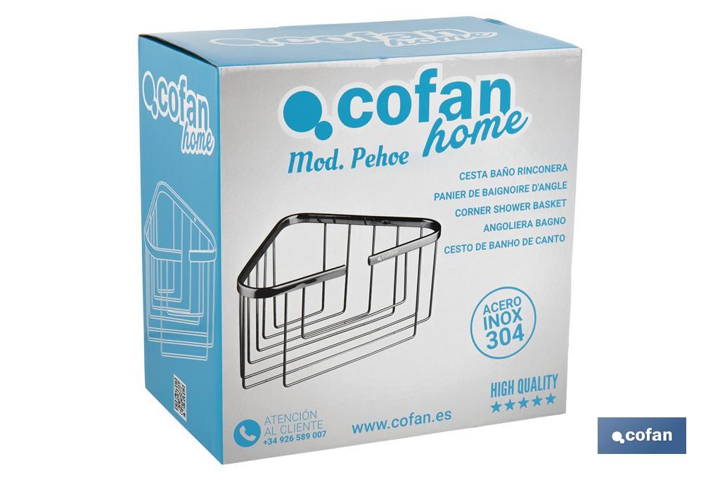  Panier de Salle de Bain | D'Angle | Fabriqué en Acier Inoxydable 304 - Cofan