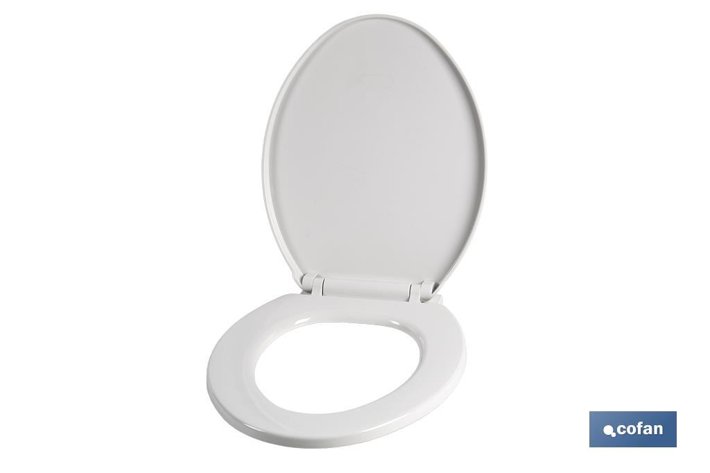 Copriwater WC, Dimensioni 41,9 x 34,7 cm, Modello Atlin, Realizzato in  polipropilene bianco