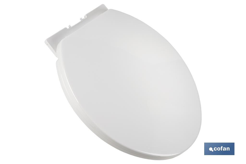 Toilet Seat | Size: 41.9 x 34.7cm | Atlin Model | White Polypropylene - Cofan