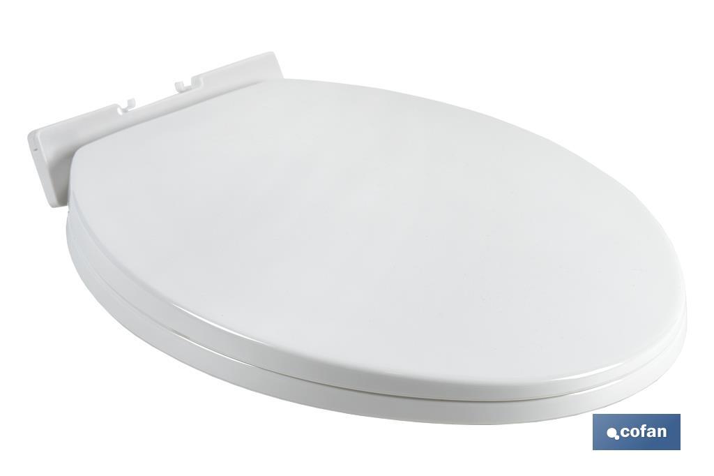 Toilet Seat | Size: 41.9 x 34.7cm | Atlin Model | White Polypropylene - Cofan