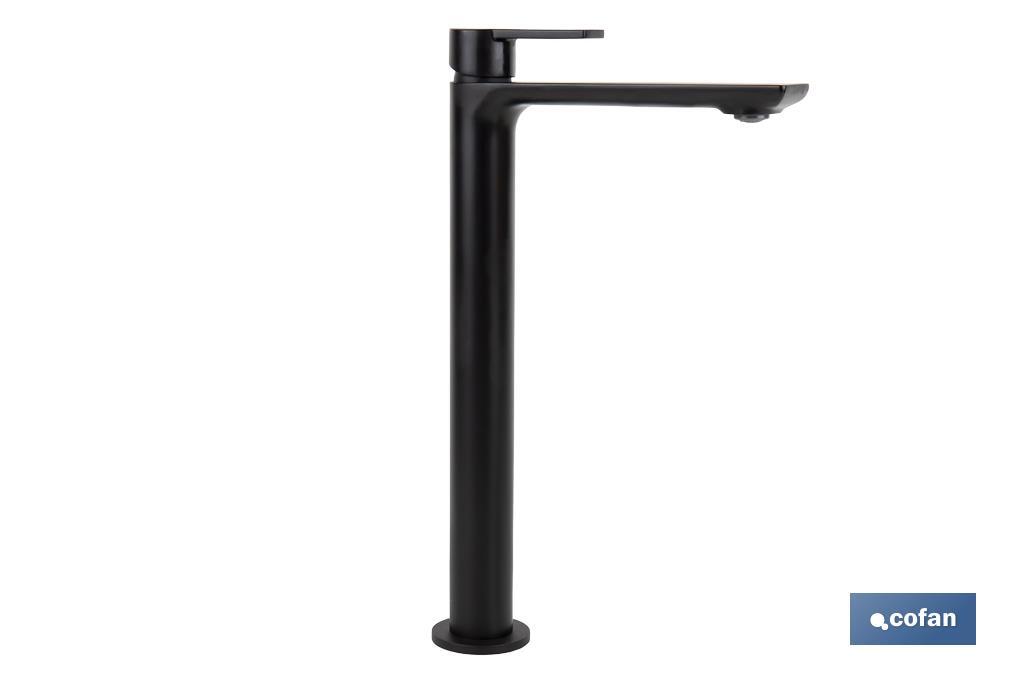  ONEMTB Grifo negro para baño, grifo de baño negro de un solo  agujero, grifo de baño alto para fregadero, grifo de baño de 1 agujero,  grifo de lavabo de latón para