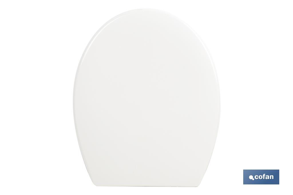 Tapa de WC familiar oval | Material: polipropileno | Cierre lento y silencioso - Cofan