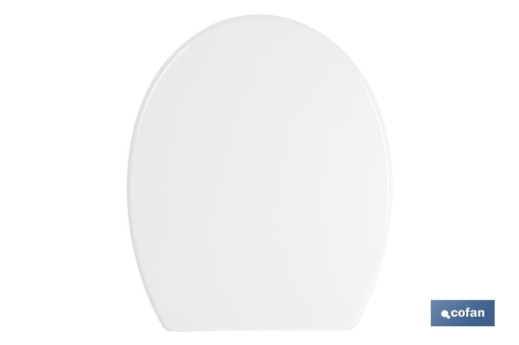 Toilet seat | With quick release button | Oval shape | Material: polypropylene | Soft and noiseless close - Cofan