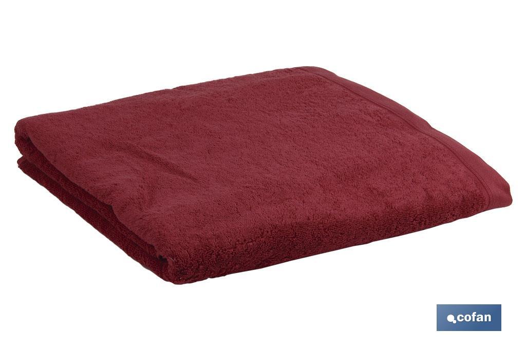 Juego de 3 toallas en color burdeos con 580 gr/m2 | Gama París | Set de toallas 100% algodón - Cofan