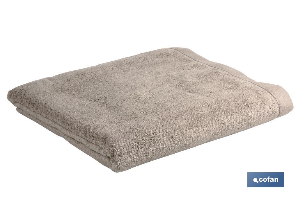 Set of 3 beige bath towels with 580g/m2 | Abisinia range | Set of bath towels made of 100% cotton - Cofan