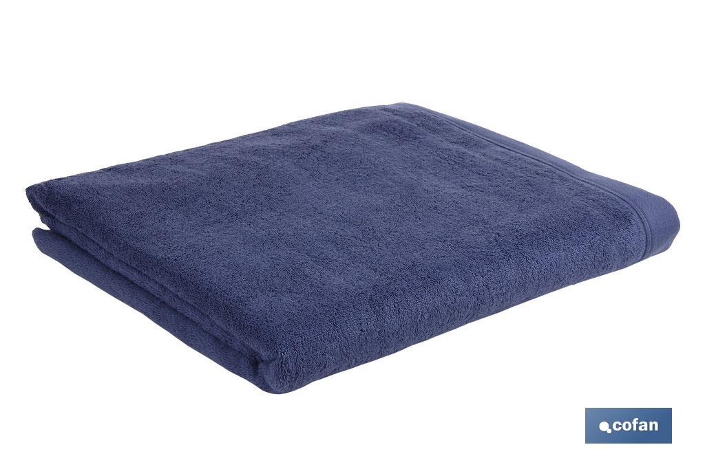 Set of 3 navy-blue bath towels with 580g/m2 | Marin range | Set of bath towels made of 100% cotton - Cofan