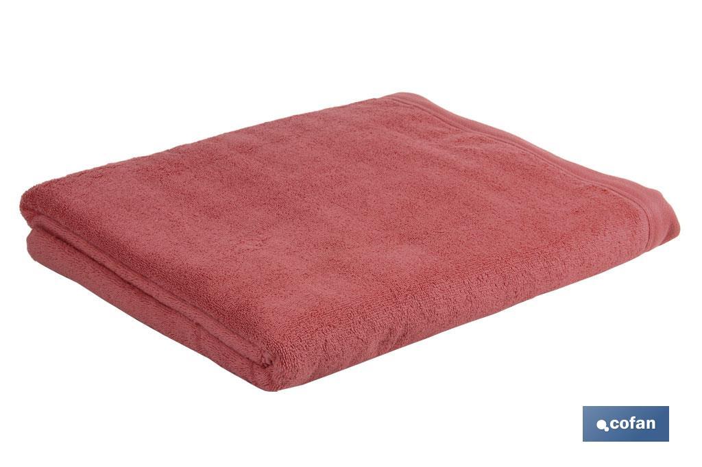 Juego de 3 toallas de color coral con 580 g/m2 | Gama Jamaica | Set de toallas 100 % de algodón - Cofan