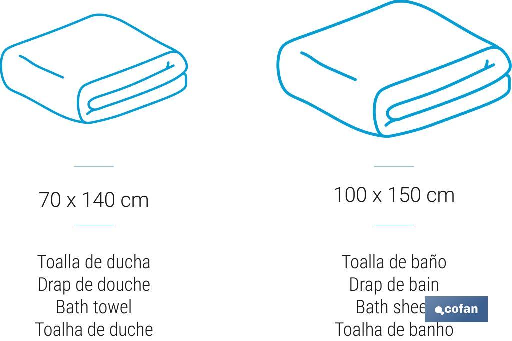 Conjunto de 2 toalhas de cor nature com 600 g/m2 | Gama Inspiración | Conjunto de toalhas 95% algodão e 5% linho  - Cofan