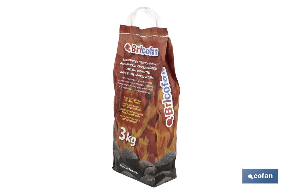 3kg Charcoal briquettes - Cofan