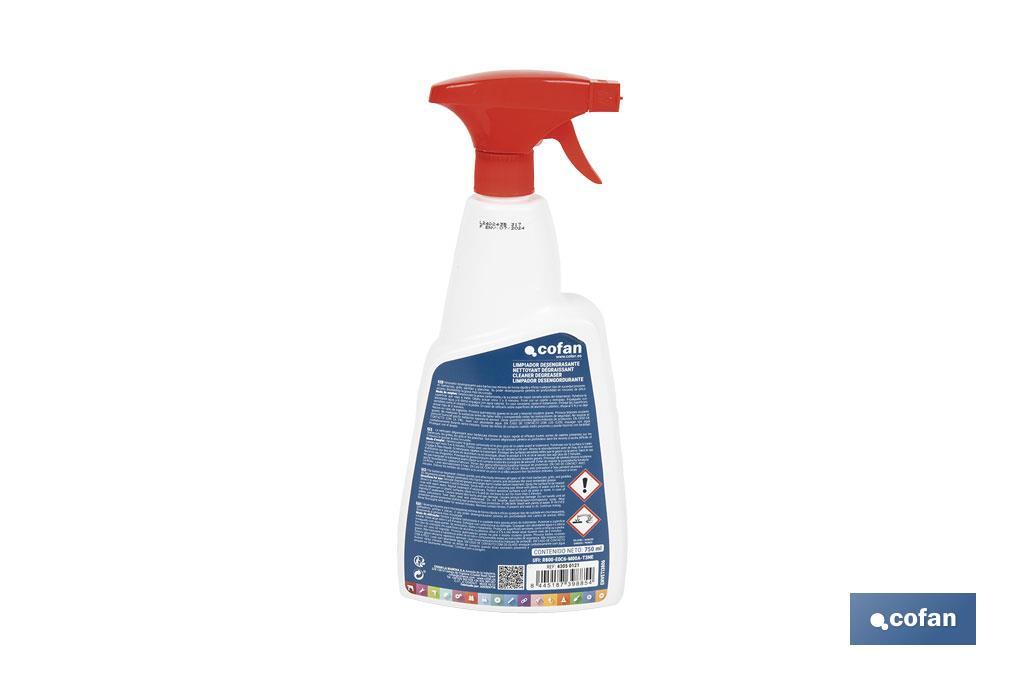 Limpiador desengrasante para barbacoas | Ideal para grills, parrillas y planchas | Capacidad: 750 ml - Cofan