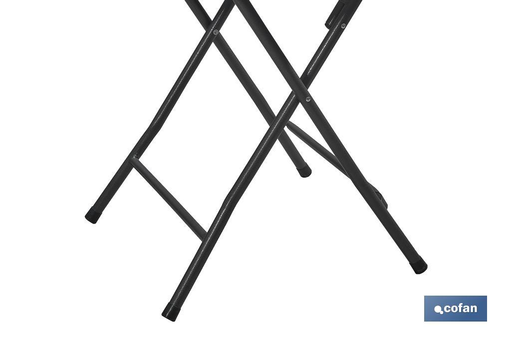 Mesa redonda dobrável de cor branca | Peso máximo: 120 kg | Adequada para 6 pessoas | Dimensões: Ø88 x 74 cm  - Cofan