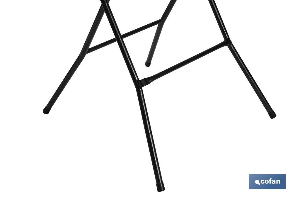 Mesa alta redonda dobrável de cor branca | Adequada para utilização no interior e no exterior | Dimensões: Ø80 x 110 cm  - Cofan
