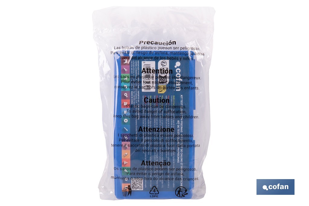 Kit avec test de chlore et pH pour piscines | Mesureur et analyseur d'eau - Cofan