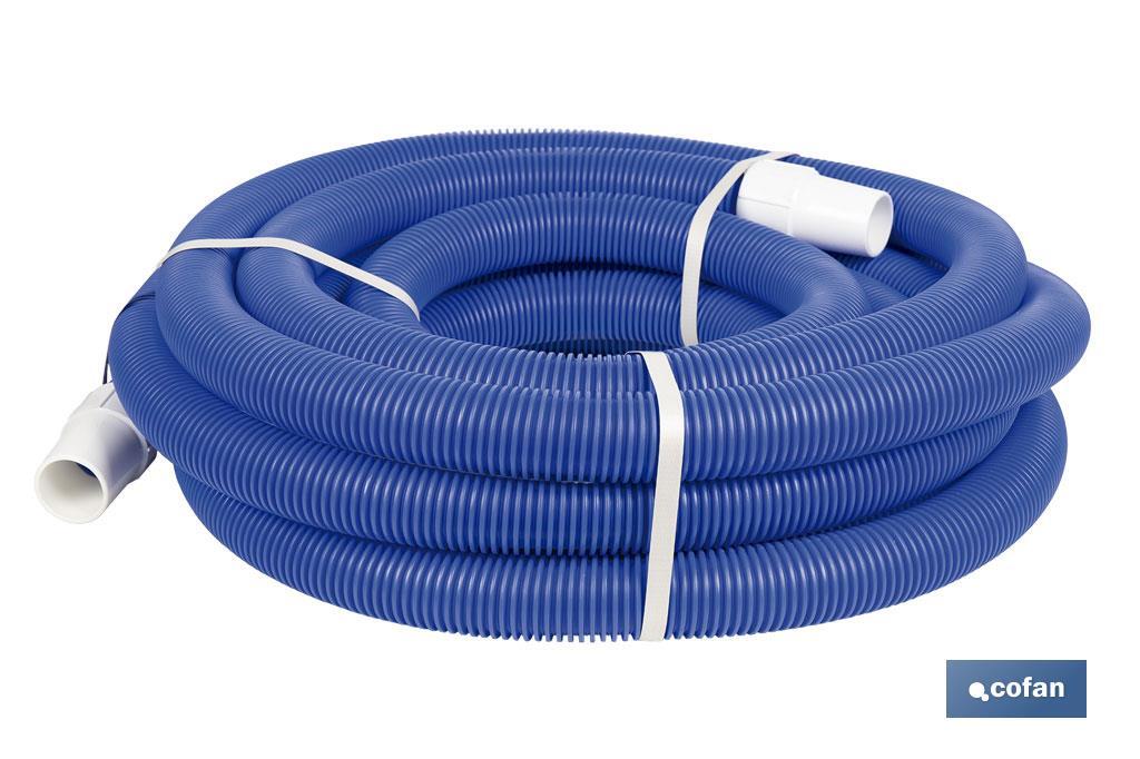 Manguera Autoflotante para Piscina Azul | Con Ø 3,8 cm de diámetro y 12 metros | Con 2 terminales - Cofan
