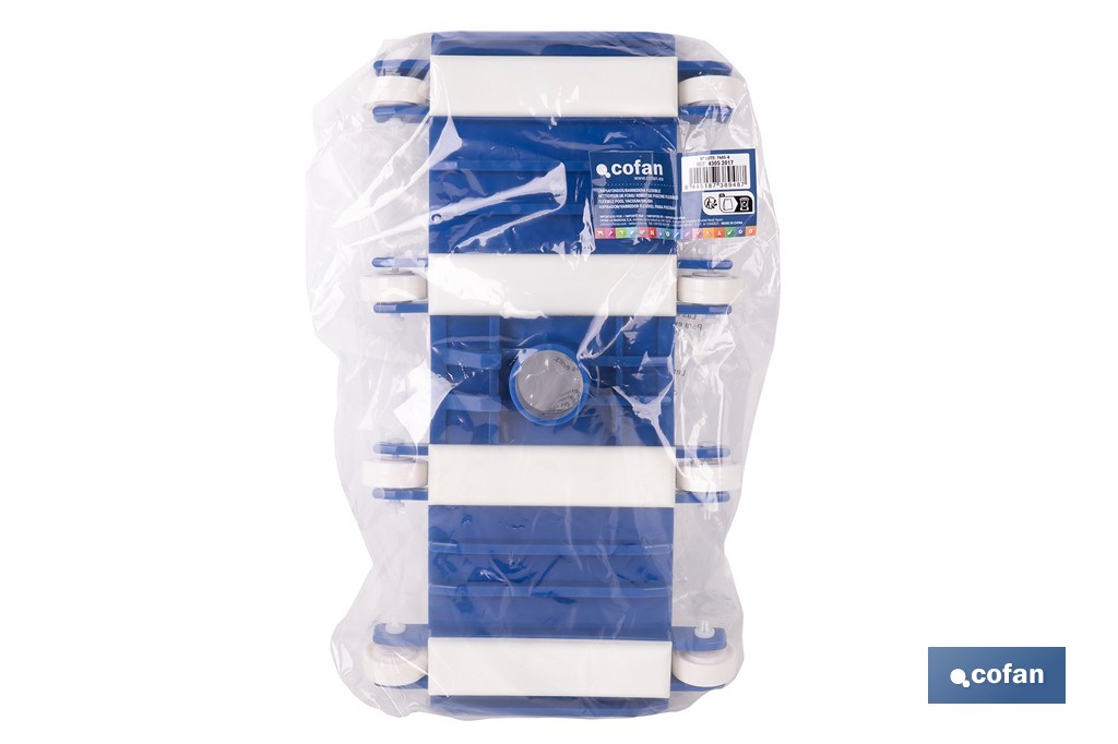 Nettoyeur de fond Flexible pour piscines avec 8 roues | Dimensions de 33 x 18 cm et poignée de Ø 2,8 cm - Cofan