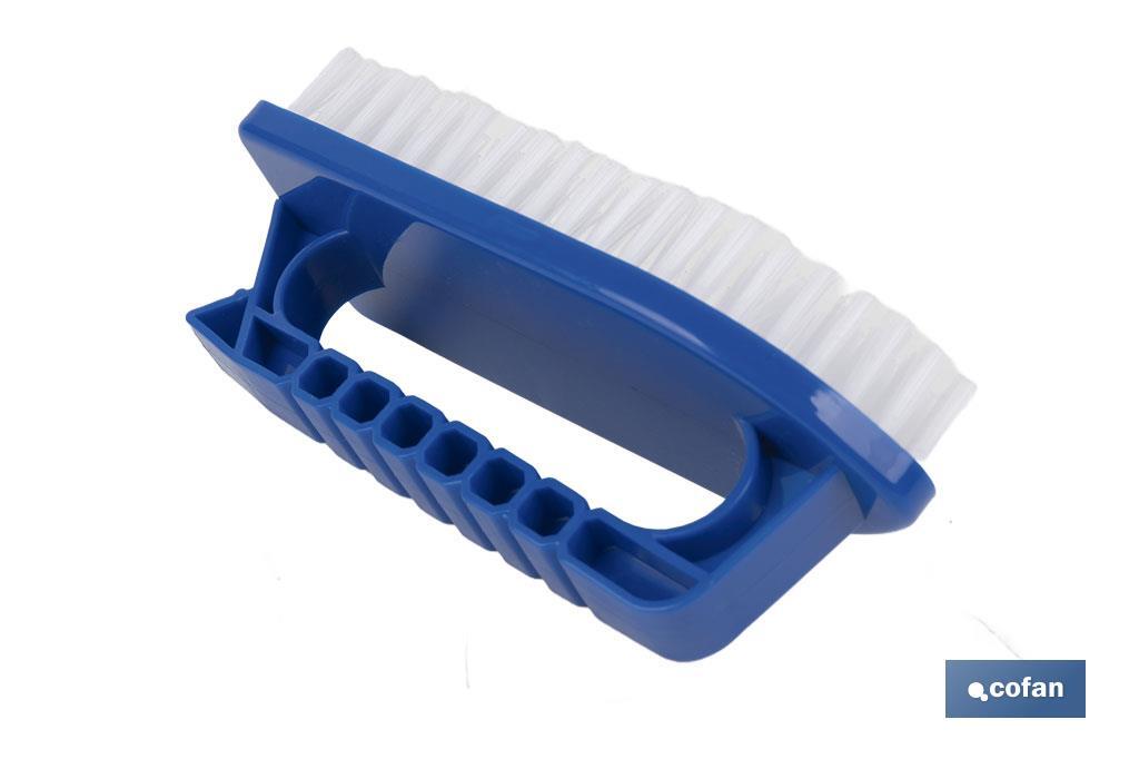 Cepillo de mano para limpiar piscinas | Limpieza eficiente de escalones, juntas y esquinas - Cofan