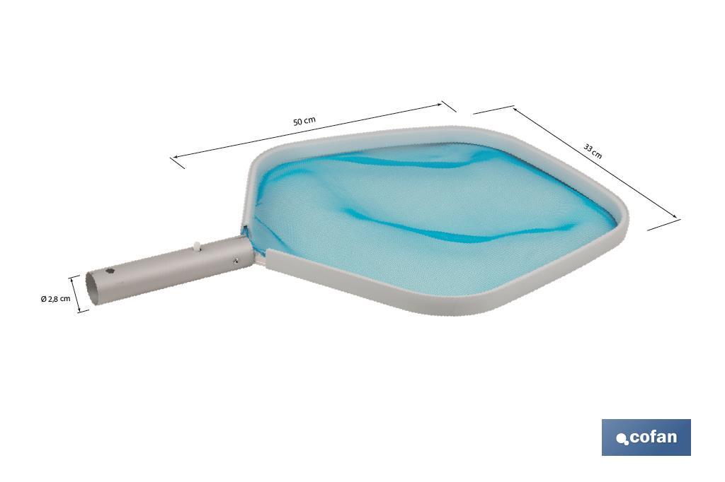 Recoge hojas de aluminio para piscinas | Ideal para limpiar la superficie de hojas e insectos - Cofan