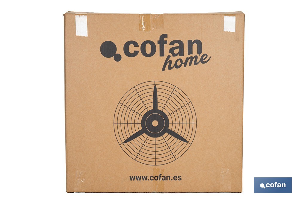 Ventilador industrial de pie con nebulizador | Depósito de 48 litros, 3 velocidades | Oscilación 90° y 3 aspas de aluminio - Cofan