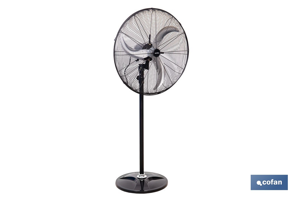 Ventilador de pie industrial con 3 velocidades | 3 aspas de aluminio, función de oscilación | Disponible en diferentes medidas y potencias - Cofan