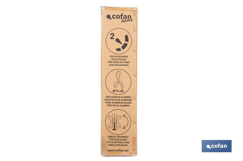 Ventilador industrial de suelo con 3 aspas | Potente motor con varias velocidades | Disponible en diferentes medidas y potencias - Cofan