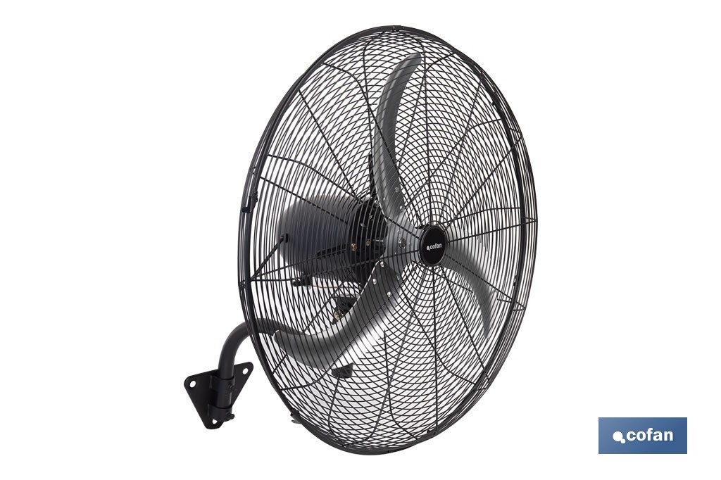 Ventilador de pared industrial con 3 velocidades | 3 aspas de aluminio, función de oscilación | Disponible en diferentes medidas y potencias - Cofan