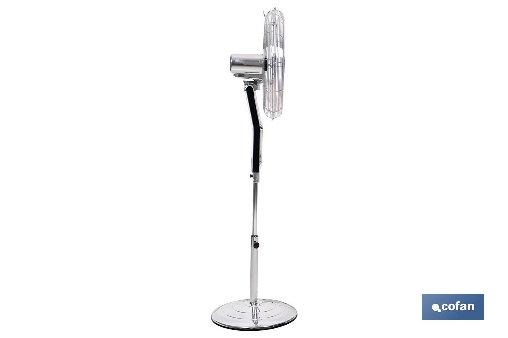 Ventilador de pie de 70 W con mando a distancia y 5 aspas | 3 velocidades, función oscilación, temporizador, 3 modos de ventilación | Disponible en diferentes colores - Cofan