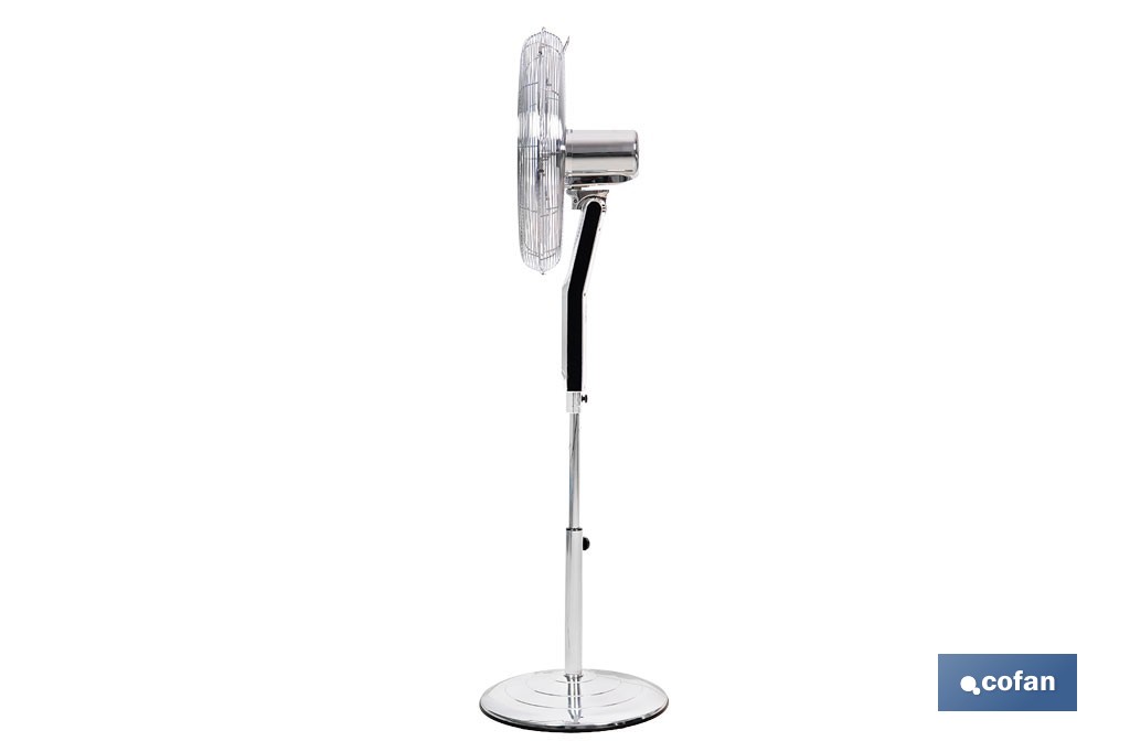 Ventilador de pie de 70 W con mando a distancia y 5 aspas | 3 velocidades, función oscilación, temporizador, 3 modos de ventilación | Disponible en diferentes colores - Cofan