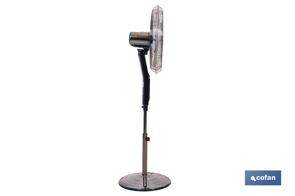 Ventilador de pie de 70 W con mando a distancia y 5 aspas | 3 velocidades, función oscilación, temporizador, 3 modos de ventilación | Disponible en diferentes colores - Cofan