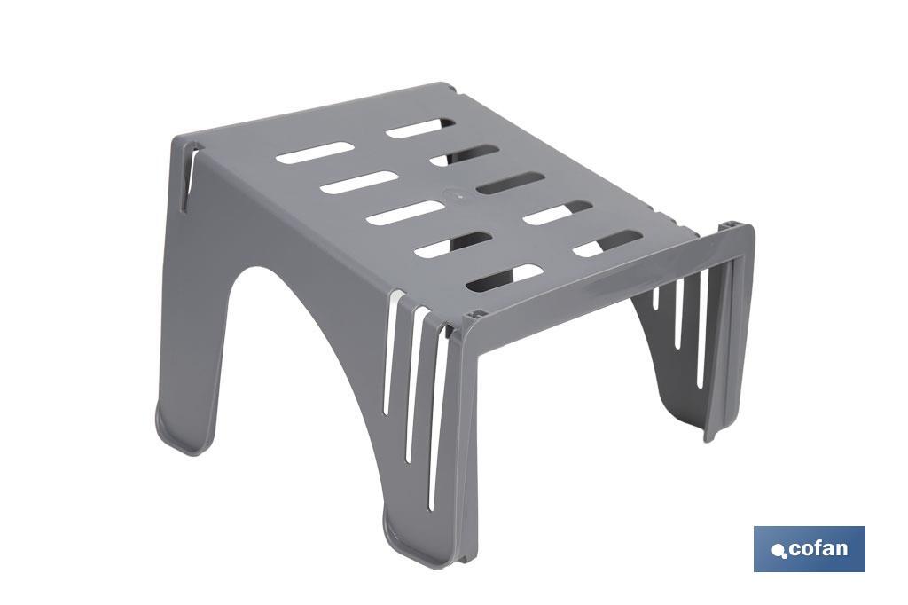 Organizador de zapatos en color gris | Pack de 4 sorportes apilables para maximizar el espacio - Cofan