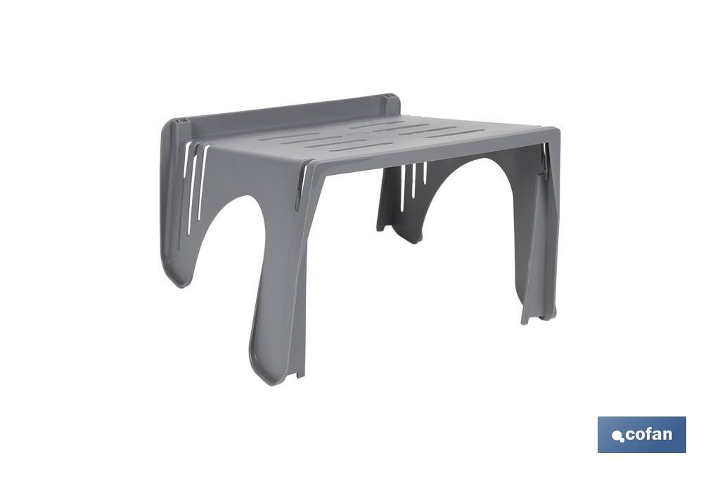 Organizador de zapatos en color gris | Pack de 4 sorportes apilables para maximizar el espacio - Cofan
