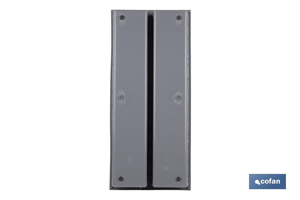 Organizador de cubiertos con separadores para cajón | Cubertero con 7 compartimentos y separadores modulares | Color: gris | Material: polipropileno - Cofan