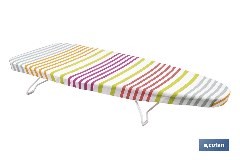 Tabla de planchar de sobremesa | Compacta y ligera | Ideal para viajes y espacios reducidos | Superficie de planchado: 74 x 33 cm - Cofan
