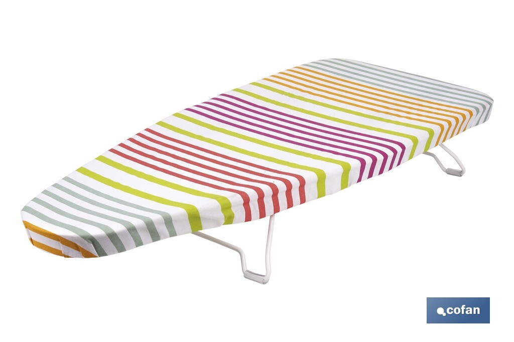 Tabla de planchar de sobremesa | Compacta y ligera | Ideal para viajes y espacios reducidos | Superficie de planchado: 74 x 33 cm - Cofan