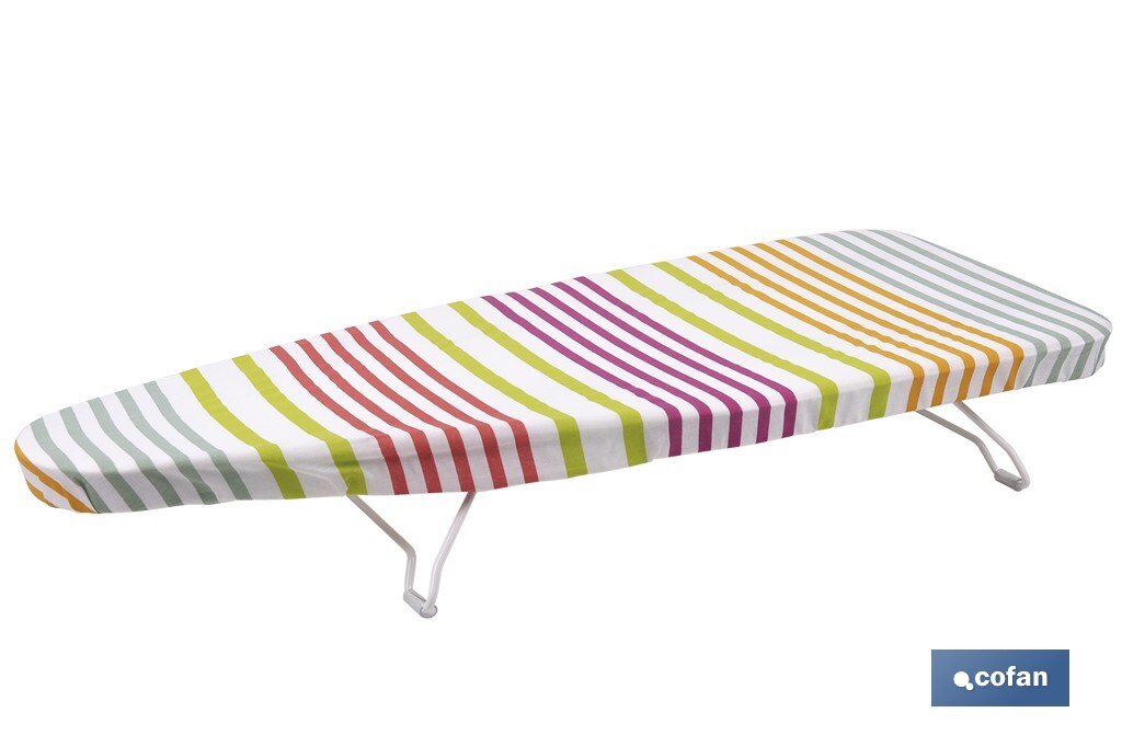 Tabla de planchar de sobremesa | Compacta y ligera | Ideal para viajes y espacios reducidos | Superficie de planchado: 74 x 33 cm - Cofan