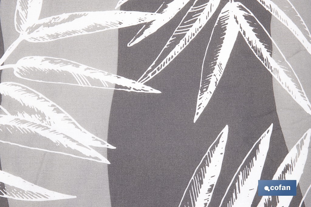 Cushioned ironing board cover | Universal size | White branch pattern | Colour: two-tone grey | Material: 100% cotton | Reflects steam | Size: 135 x 53cm - Cofan