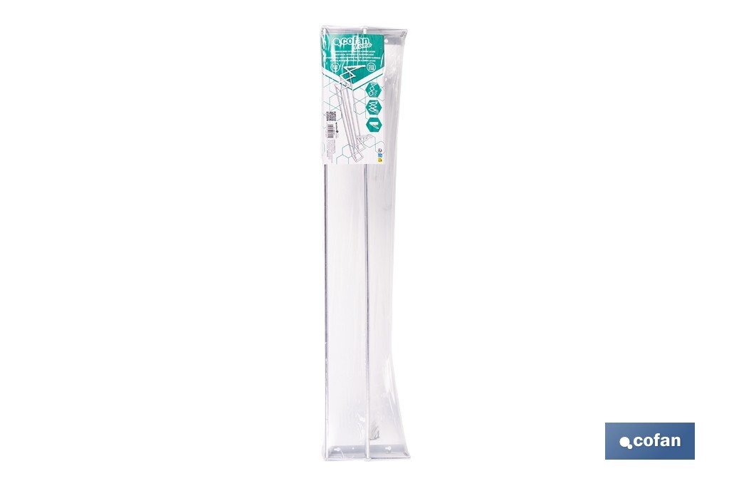 Tendedero de pared extensible en aluminio pulido | Medida: 100 cm | 5 Varillas con 5 metros de área de tendido | Ideal para Interiores y Exteriores - Cofan