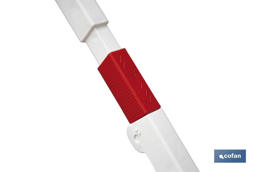 Tendedero de resina blanca con alas | 20 metros de tendido | Resistente a la Intemperie y UV - Cofan