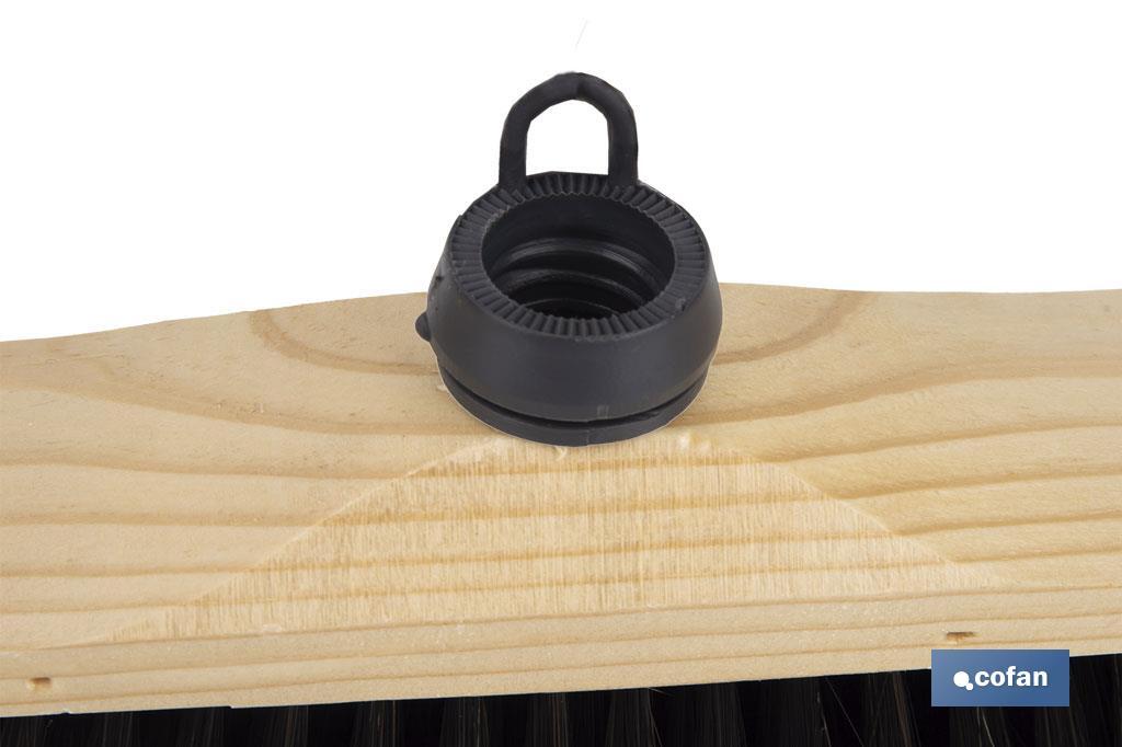 Cepillo de barrer para suelos delicados | Taco de madera de haya | Cerdas de cola de caballo | Medidas: 33 x 8 x 11 cm - Cofan
