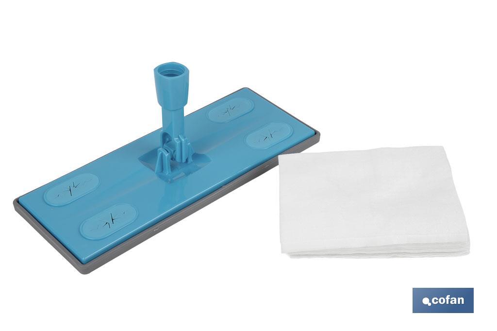 Mopa atrapapolvo con 10 recambios de poliéster | Ideal para todo tipo de suelos - Cofan