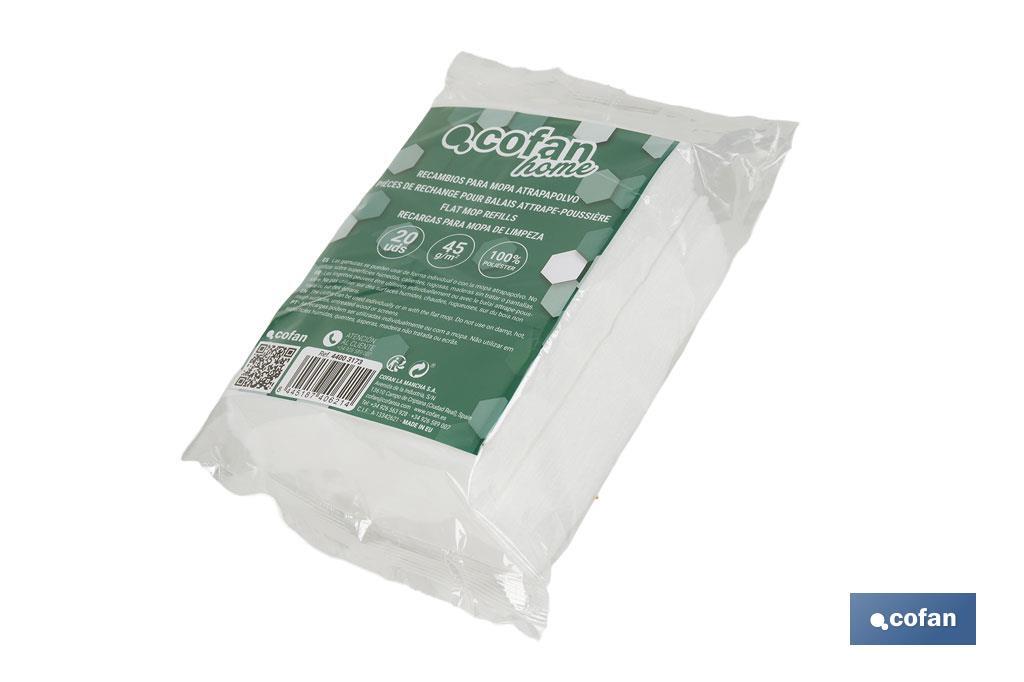 Pack de 20 Recambios de Mopa Atrapapolvo - Cofan