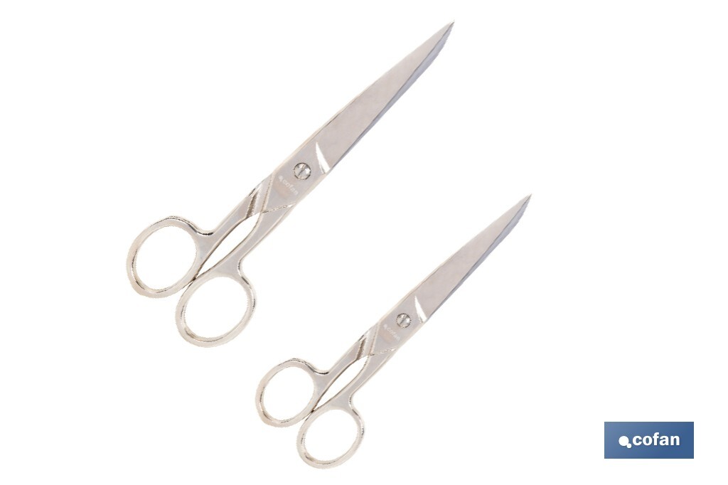 Tijeras de costura profesionales | Hojas de acero al carbono | Precisión y durabilidad en el corte de tejidos | Disponibles en diferentes medidas - Cofan