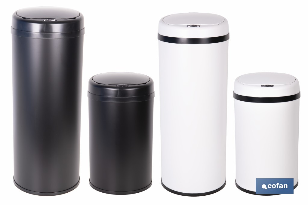 Cubo de basura con sensor de movimiento | Apertura automática y cubo interior extraíble | Disponible en diferentes colores y capacidades - Cofan