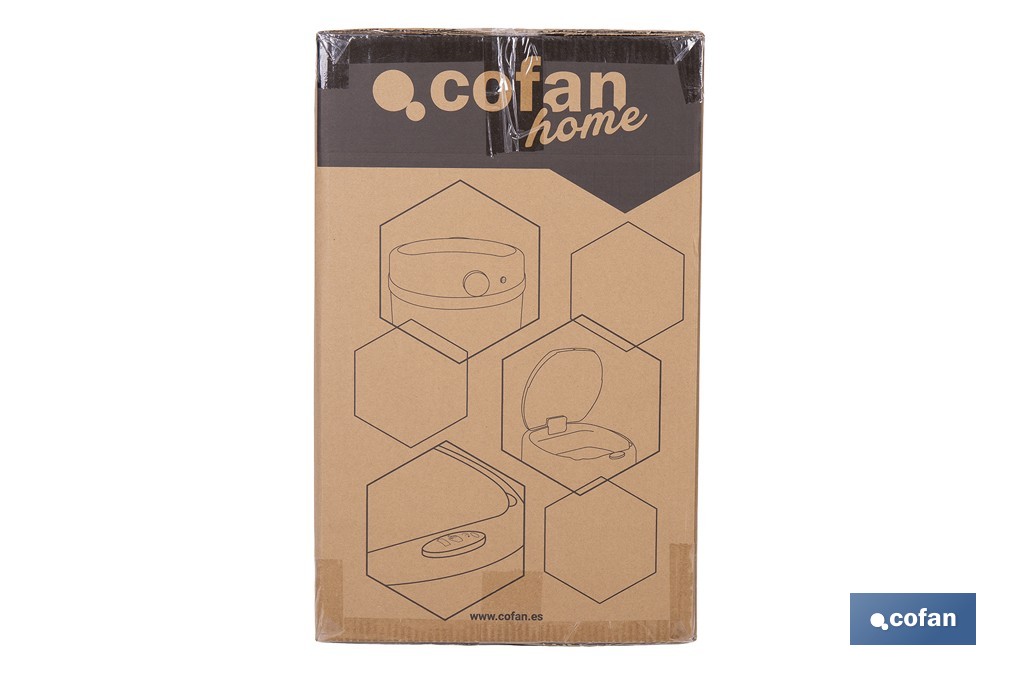 Cubo de basura con sensor de movimiento | Apertura automática y cubo interior extraíble | Disponible en diferentes colores y capacidades - Cofan