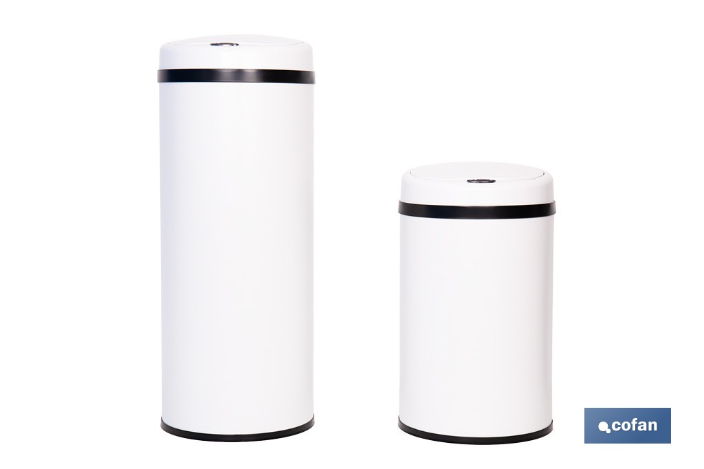 Cubo de basura con sensor de movimiento | Apertura automática y cubo interior extraíble | Disponible en diferentes colores y capacidades - Cofan