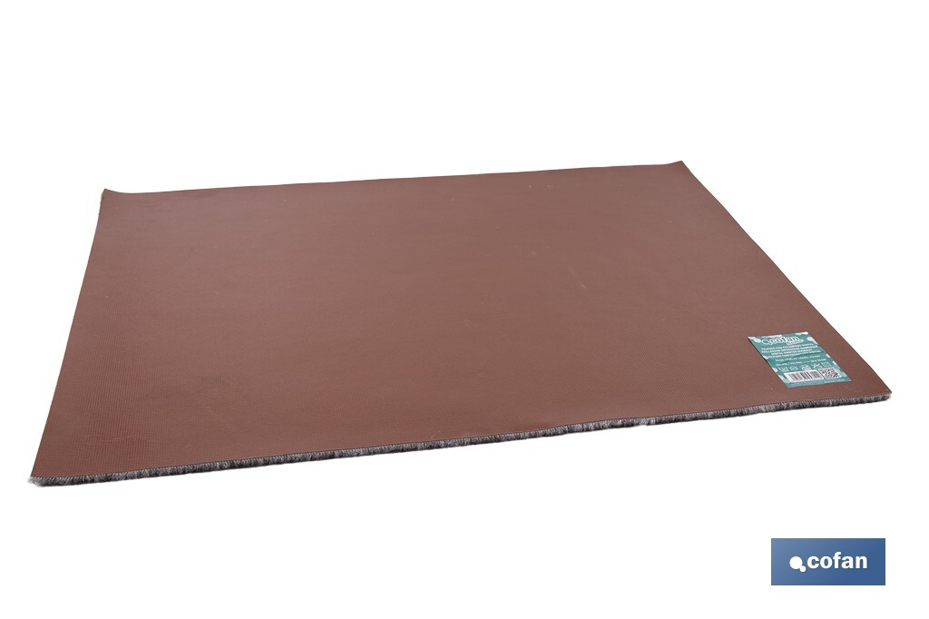 Felpudo de entrada con diseño de hojas en tonos oscuros | Material resistente | Base antideslizante | Adecuado para interior y exterior | Medidas: 50 x 70 cm - Cofan