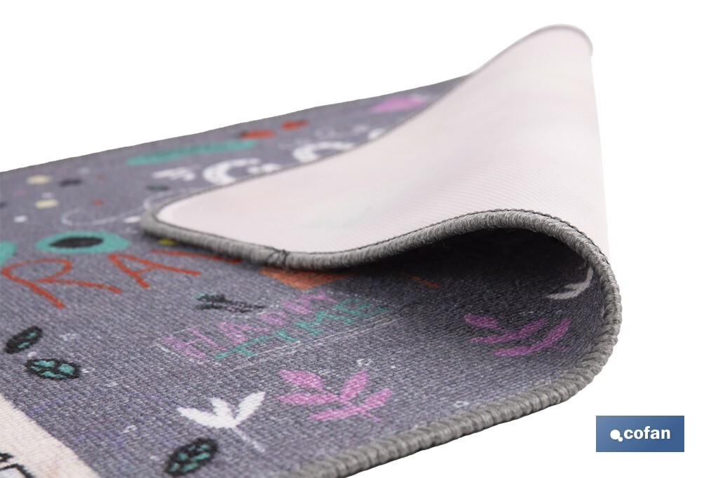 Felpudo antideslizante para entrada casa | Adecuado para interior y exterior | Material resistente | Diseño Good Mood | Medidas: 50 x 70 cm - Cofan