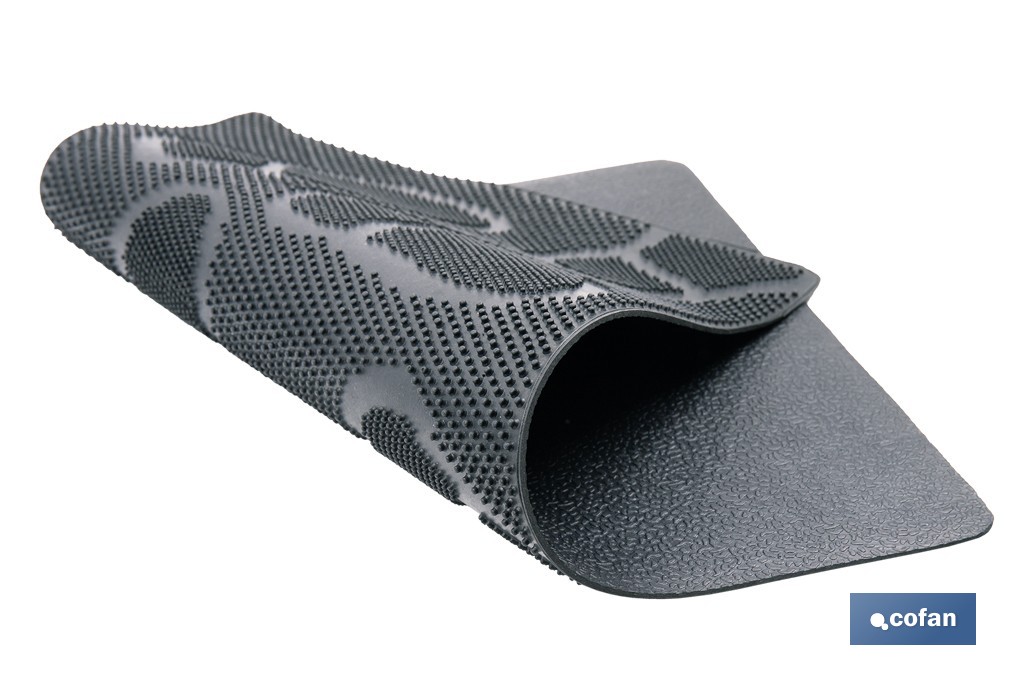 Felpudo de entrada con diseño de huellas | Adecuado para interior y exterior | 100 % caucho | Medidas: 40 x 60 cm - Cofan