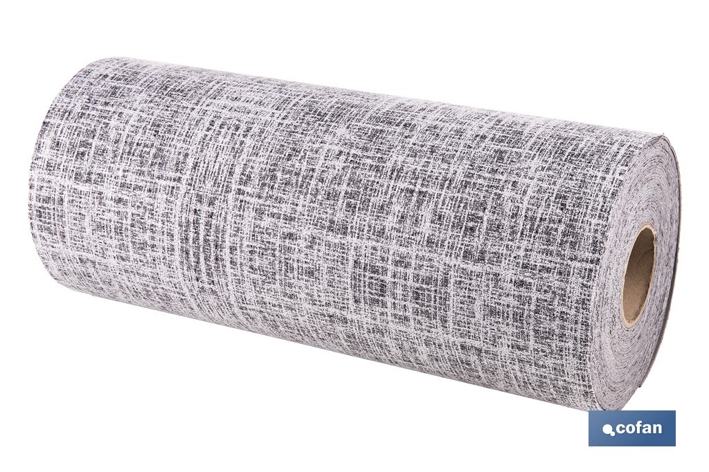 Rollo de alfombra vinílica para interior | Diseño Jaspeado en color gris marengo | Impermeable y de fácil limpieza - Cofan
