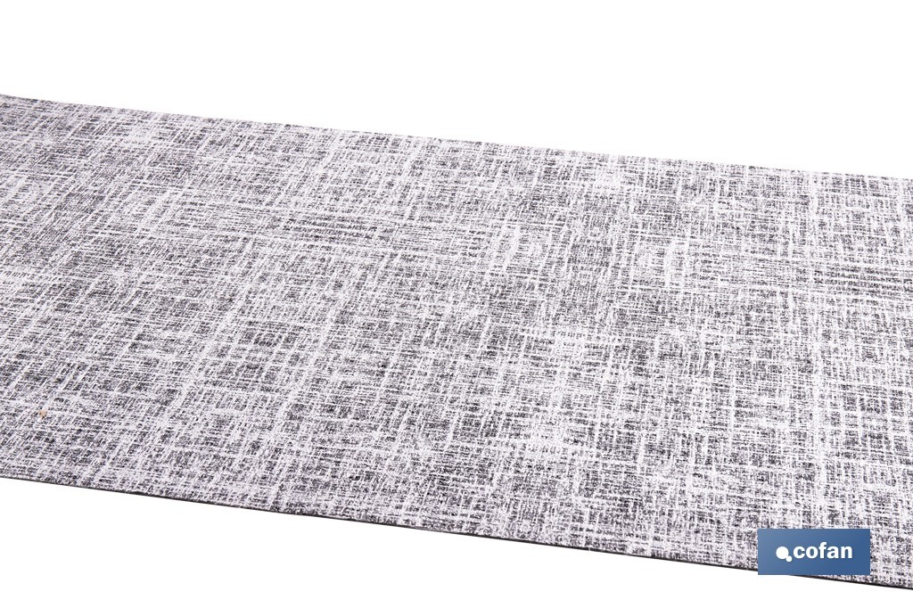 Rollo de alfombra vinílica para interior | Diseño Jaspeado en color gris marengo | Impermeable y de fácil limpieza - Cofan