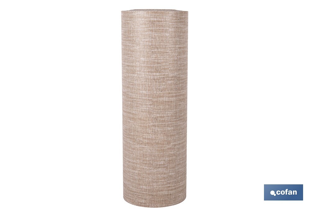 Rollo de alfombra vinílica semirrígida de impresión digital | Estampado jaspeado en beige | Resistente para suelos interiores y exteriores cubiertos - Cofan